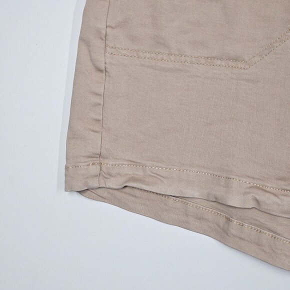 Nautica Jeans Chino Twill Shorts Pull On Stretch Hi-Rise Pockets Beige Womens XL - Picture 3 of 10